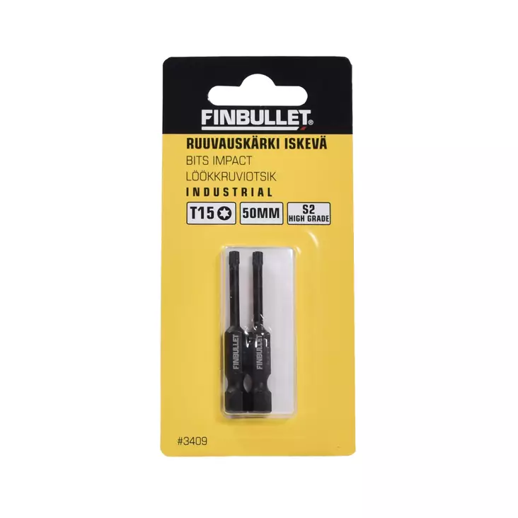 Konekärki iskevä T15*50mm 2kpl Erikoiste - Bits - 3409 - 1