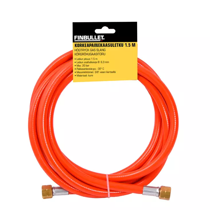 KORKEAPAINEKAASULETKU 1.5M LPG NATURAL G - Gasbrännare och tillbehör - 2179 - 1