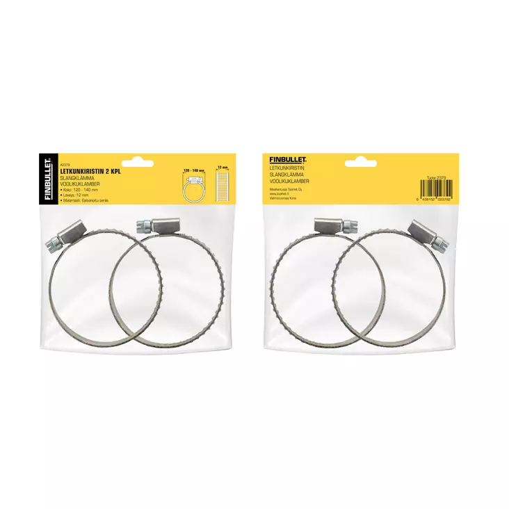 Letkunkiristinsarja 4 osaa 12mm W1 16-27mm - Letkunkiristimet - 2379 - 1